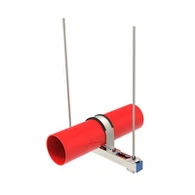 Podélná antiseismická podpěra na straně portálu